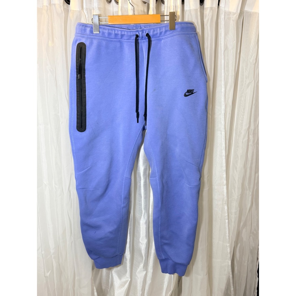 Nike Tech Fleece Joggers Mens XL Blue Periwinkle Slim Fit Sweatpants CU4495-490